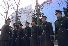 Police guard Beijing hotel where Bush will stay